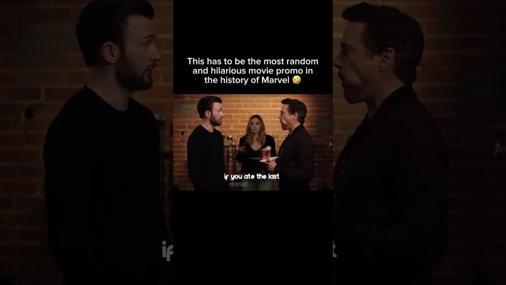 Elizabeth Olsen stole the show 🤣 #chrisevans #robertdowneyjr #marvel #movie #funny