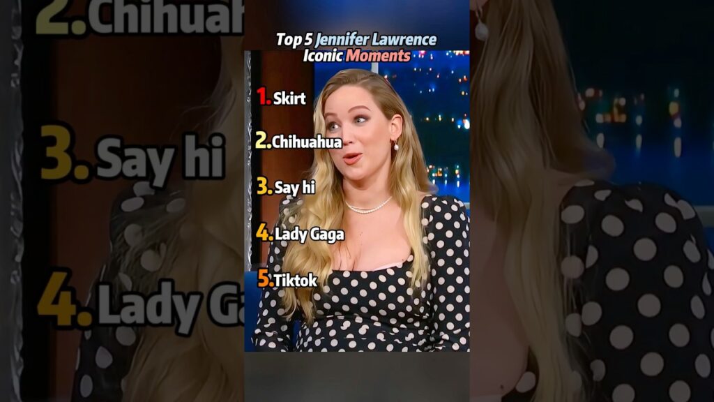 Top 5 Jennifer Lawrence Iconic Moments #celebrity #funny #foryou