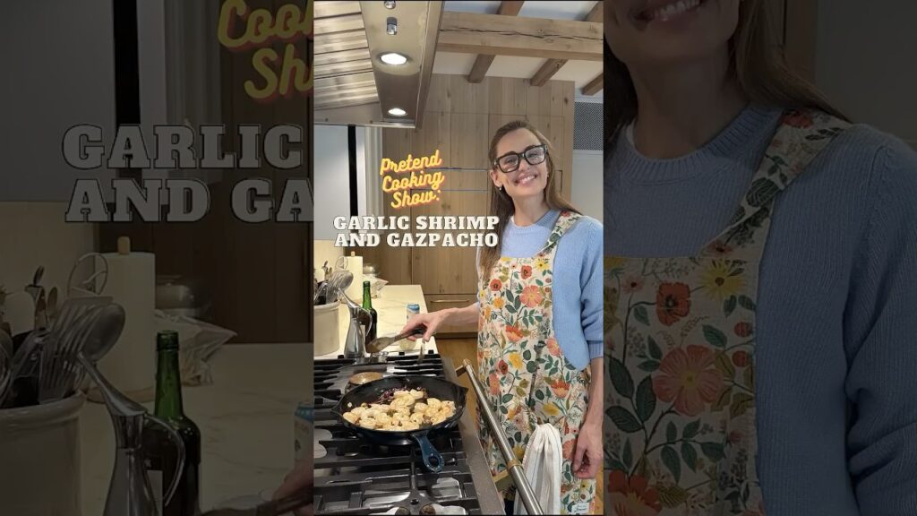 Pretend Cooking Show: Garlic Shrimp and Gazpacho Pretend Cooking Show: Garlic Shrimp and Gazpacho