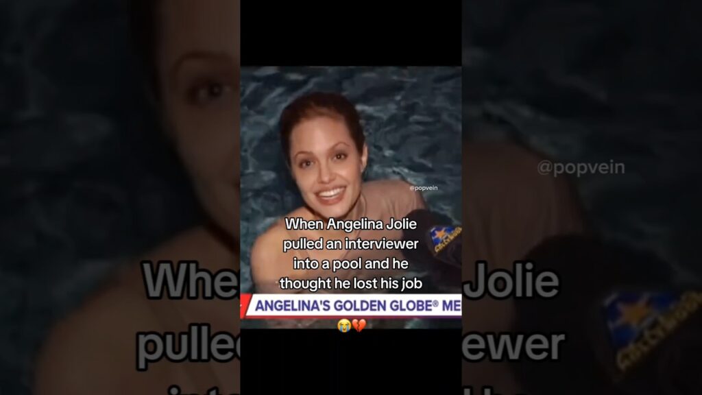 When Angelina Jolie pulled an interviewer into a pool and he thought he lost his job 😭💔