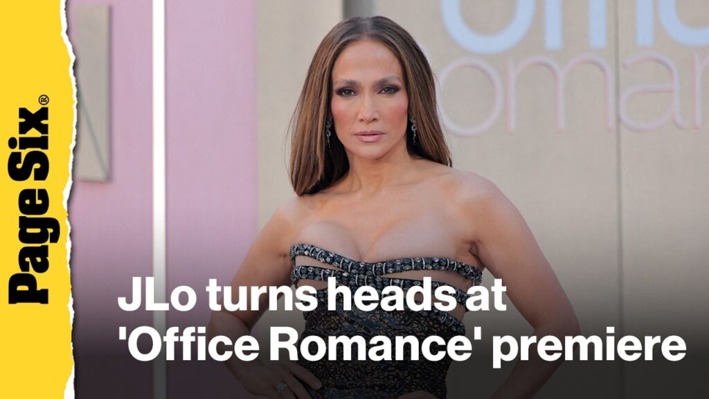 Jennifer Lopez turns heads in nude illusion gown for 'Office Romance' premiere red carpet