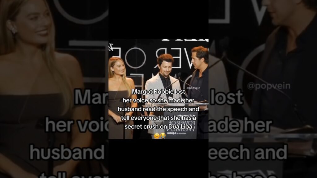 Margot Robbie lost her voice so she made her husband read the speech π Margot Robbie lost her voice so she made her husband read the speech π
