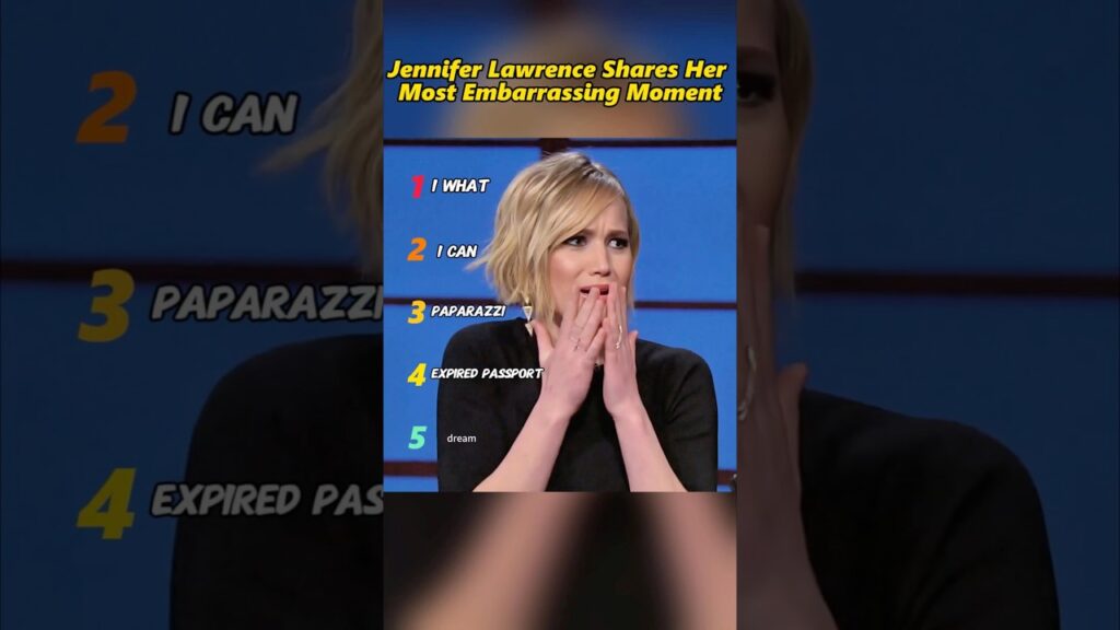 Jennifer Lawrence Talks About Her Most Embarrassing Memory#trending #foryou #celebrity#shorts