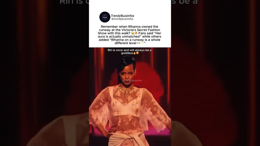 Rihanna “owning the runway at the Victoria’s Secret Fashion Show with that iconic walk” #rihanna