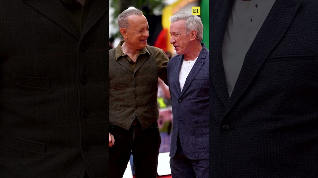 #tomhanks and #timallen reunite at the premiere of #toystory5 in London