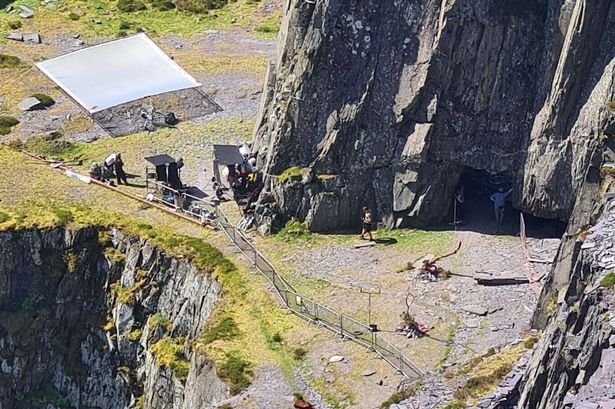 This morning's filming centred on an a walk-in adit next to an excavated pit