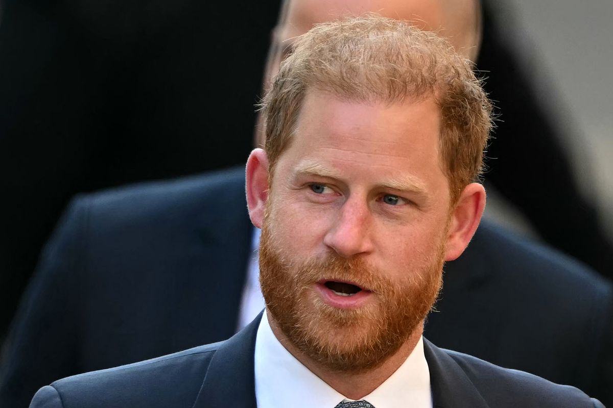 Prince Harry arrives at the Royal Courts of Justice today 
