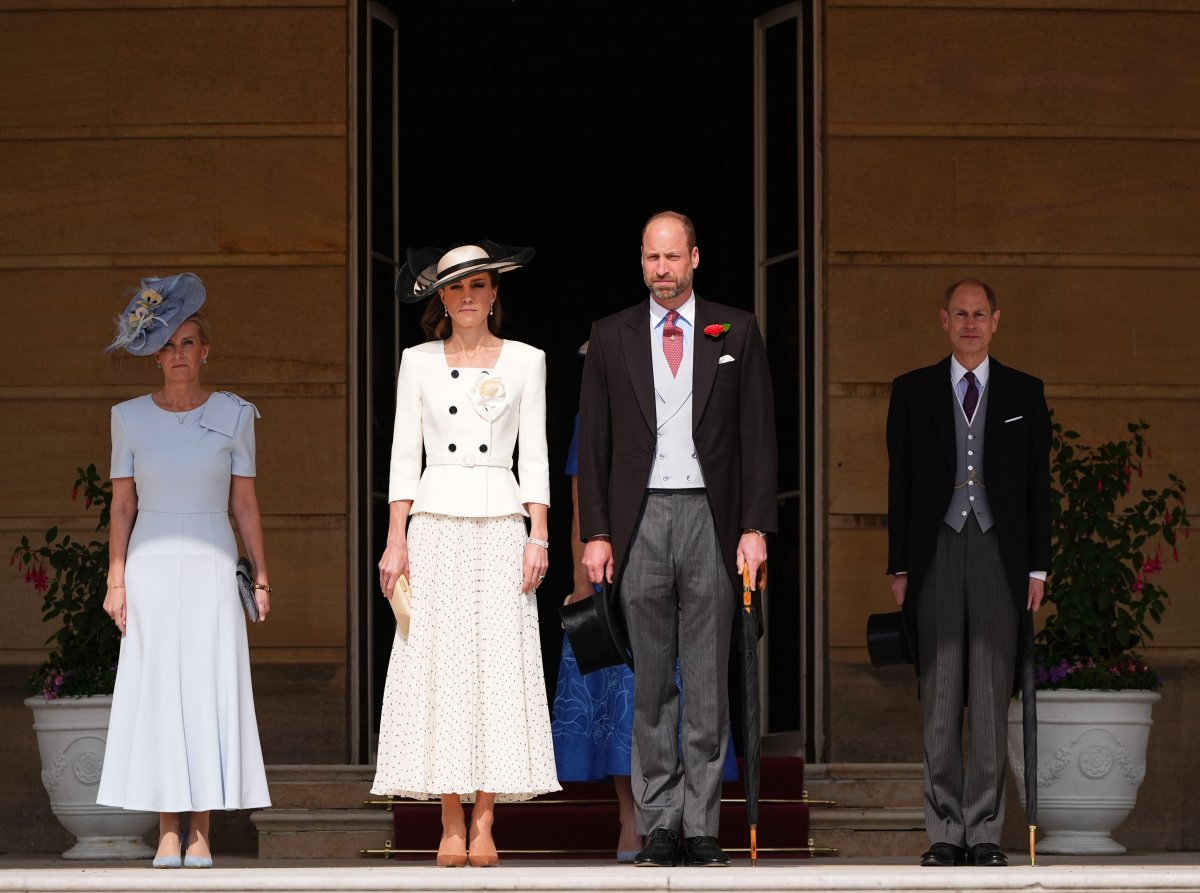 Members of the British royal family attend a garden party at Buckingham Palace on May 8, 2026 (Aaron Chown/PA Images/Alamy)