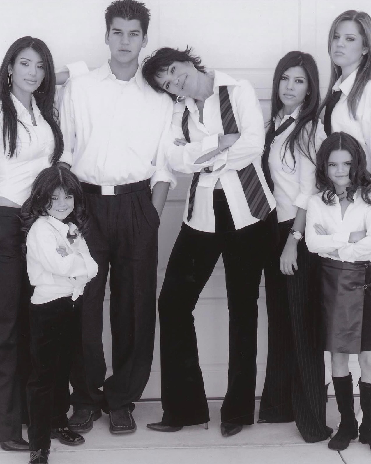 Kris Jenner throwback photo with her six kids. 