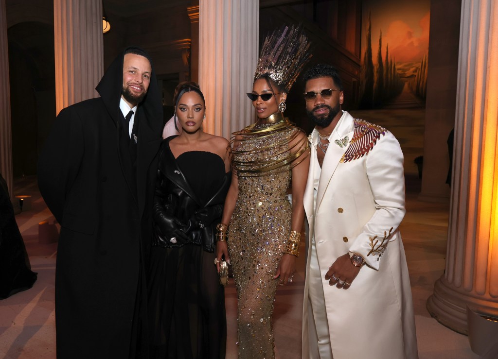 Stephen Curry, Ayesha Curry, Ciara, and Russell Wilson attend the 2026 Met Gala