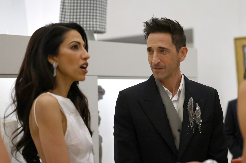 Huma Abedin and Adrien Brody attend the 2026 Met Gala