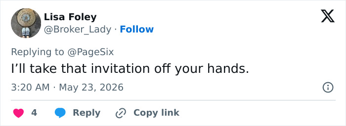 Tweet about Taylor Swift wedding plans offering to take invitation off someone's hands