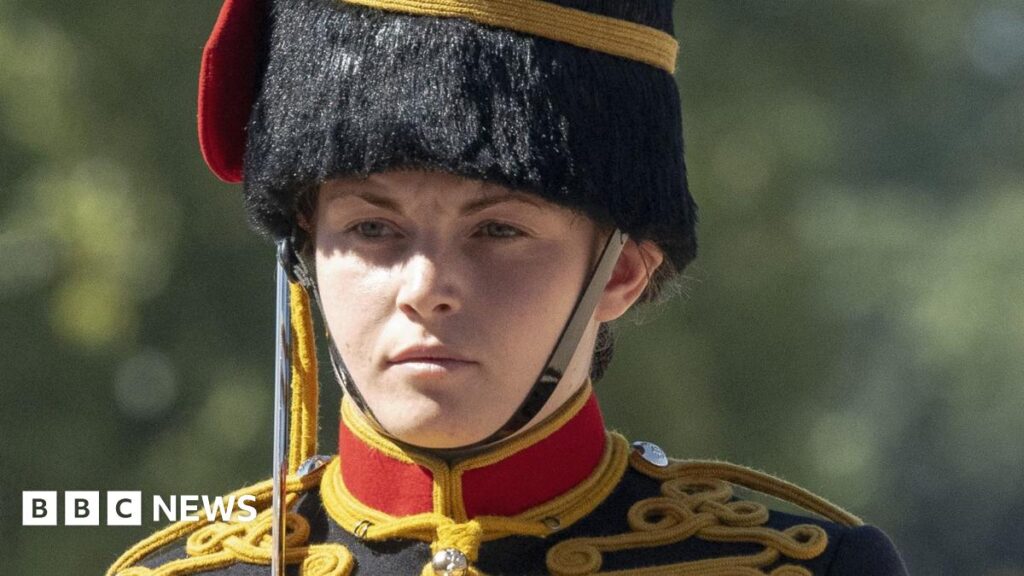 Tribute to ‘fearless’ soldier who died after fall from horse at royal show Ciara Sullivan, a young woman, is pictured on horseback in ceremonial military uniform