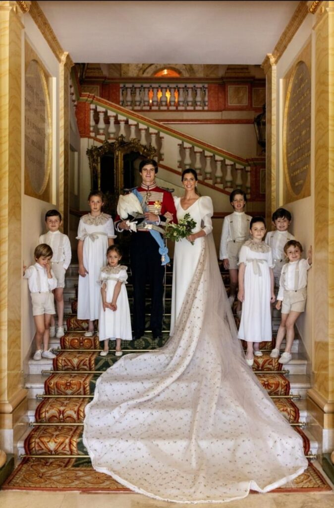 On this day in 2021, count Carlos Fitz-James Stuart y Solís married Belén Corsini de Lacalle at the Liria Palace in Madrid (Spain)