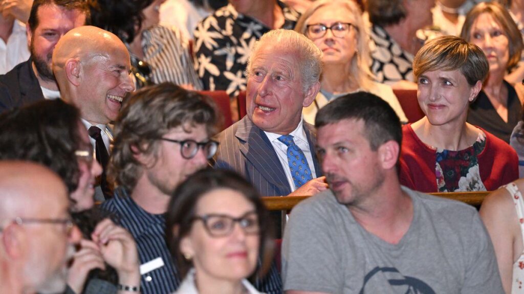 King Charles makes surprise trip to the Royal Shakespeare Theatre - and sits in between members of the public