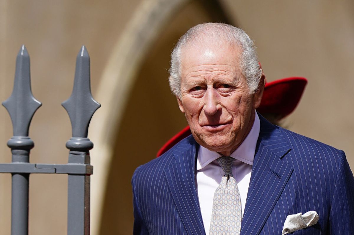 The King leaves the Easter Sunday service