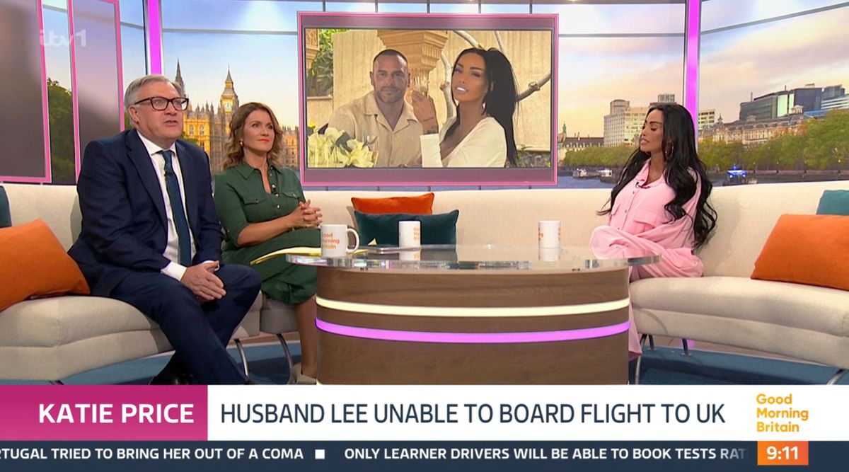 Katie was left to do the GMB interview by herself