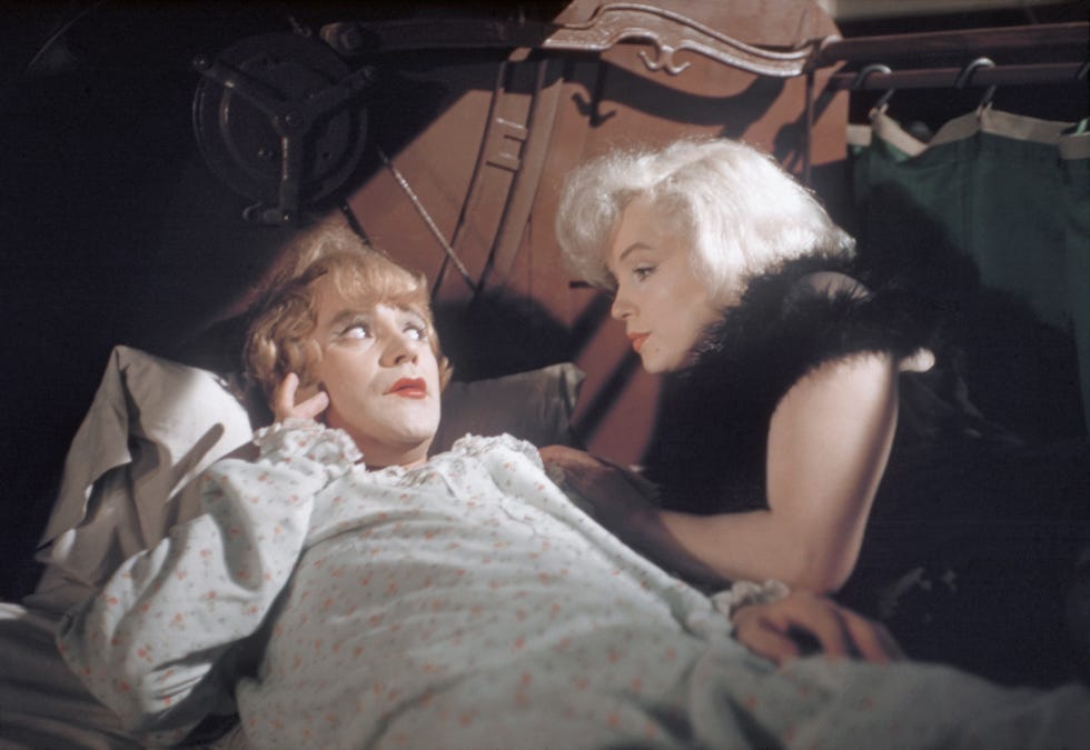 marilyn monroe, jack lemmon, some like it hot