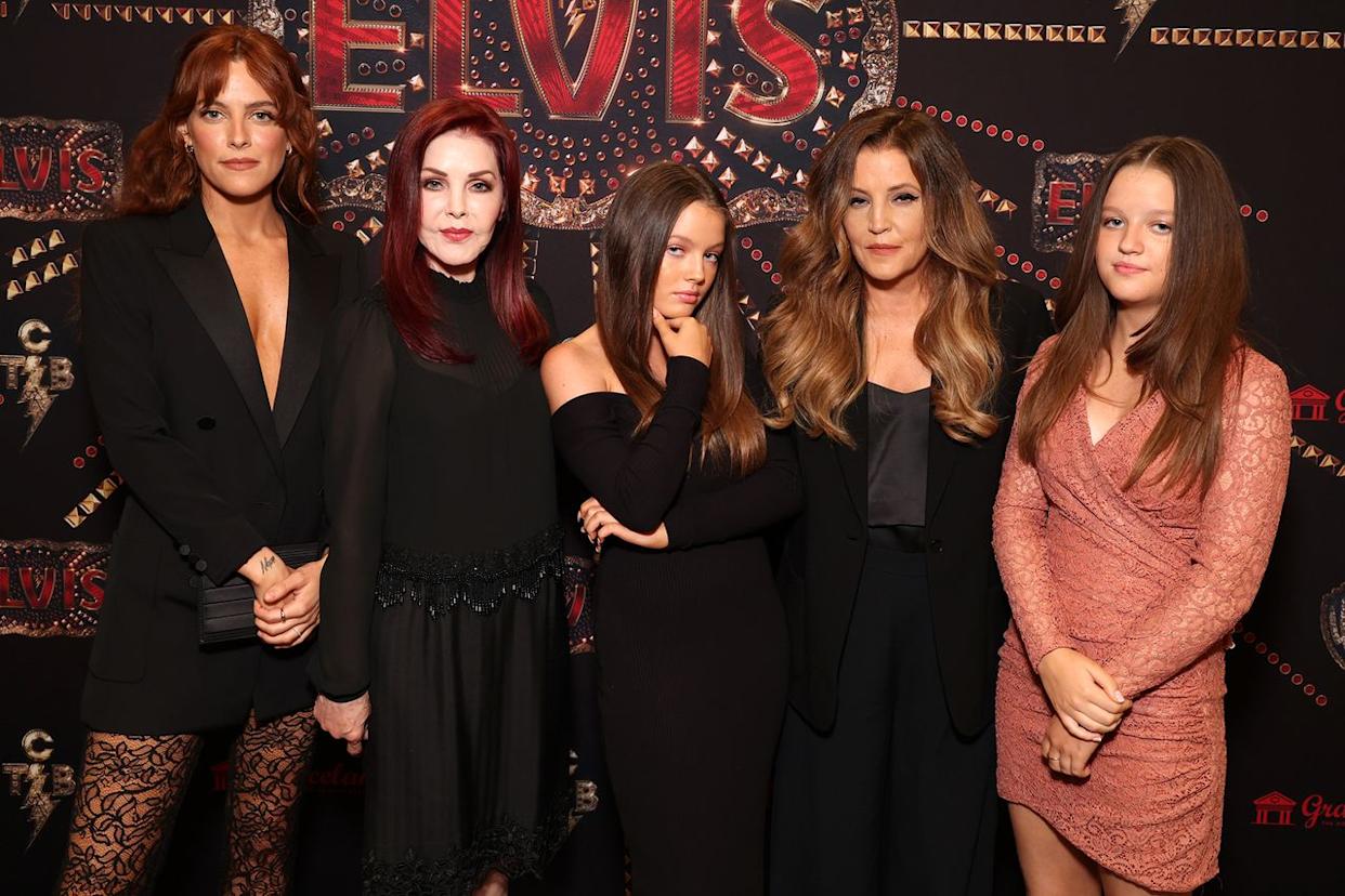 Riley Keough, Priscilla Presley, Harper Vivienne Ann Lockwood, Lisa Marie Presley and Finley Aaron Love Lockwood at a Special Screening of 'ELVIS' on June 11, 2022 in Memphis, Tennessee.Credit: Eric Charbonneau/Getty