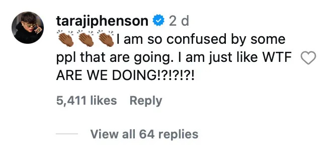 Instagram comment with clapping emo j**z expressing confusion and frustration.