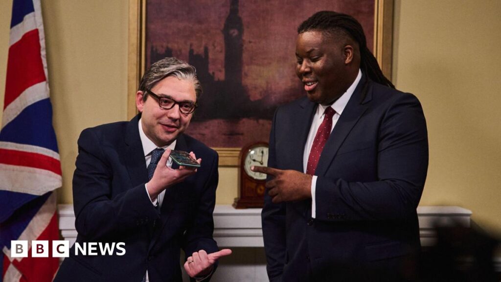 SNL: Saturday Night Live UK met a sceptical crowd – but has it won them over? George Fouracres (as Sir Keir Starmer) and Hammed Animashaun (as David Lammy) in a sketch set in 10 Downing Street.