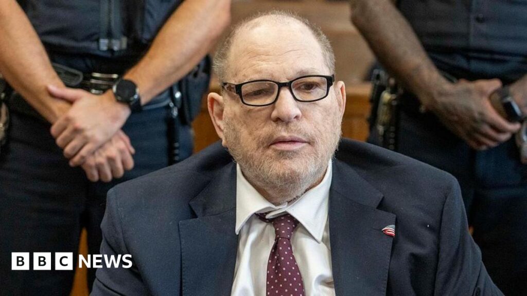 Harvey Weinstein appears in Manhattan criminal court on May 13, 2026, in New York City.