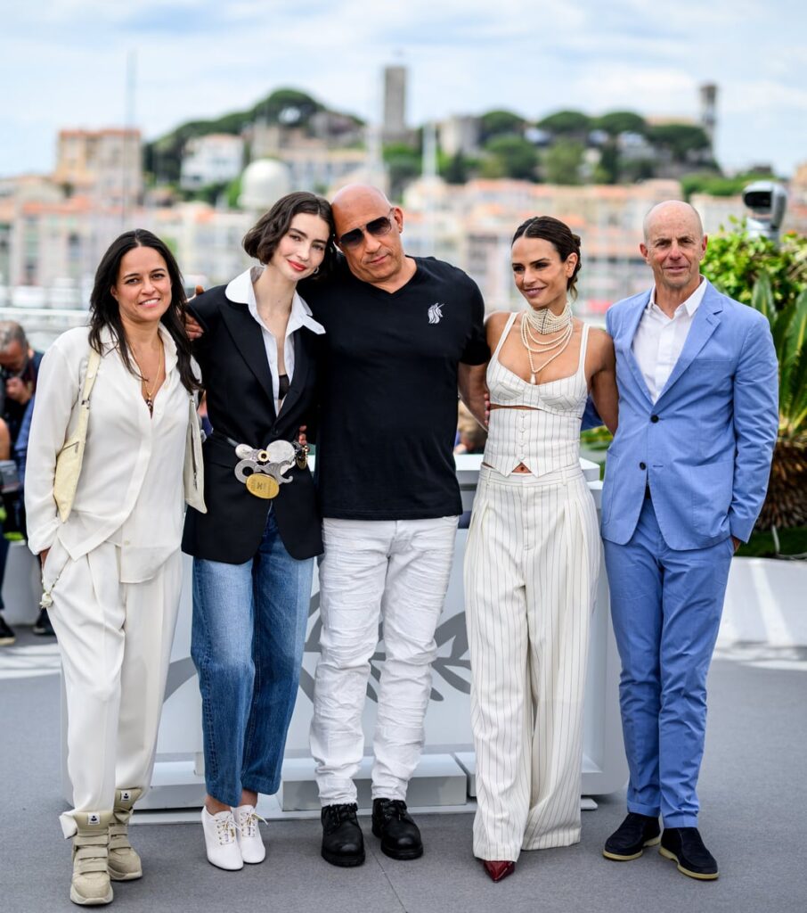 Meadow Walker (daughter of the late Paul Walker) with cast from "The Fast and the Furious" for its 25th anniversary screening at the 79th Cannes Film Festival