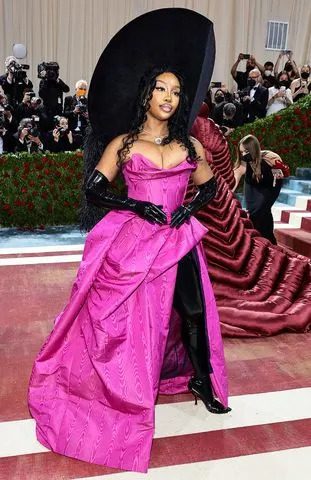 SZA poses on the Met Gala carpet in N.Y.C. on May 2, 2022Credit: Jamie McCarthy/Getty Images
