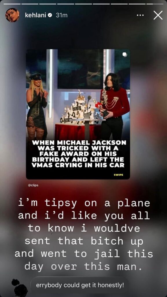 Kehlani defends Michael Jackson in Instagram stories