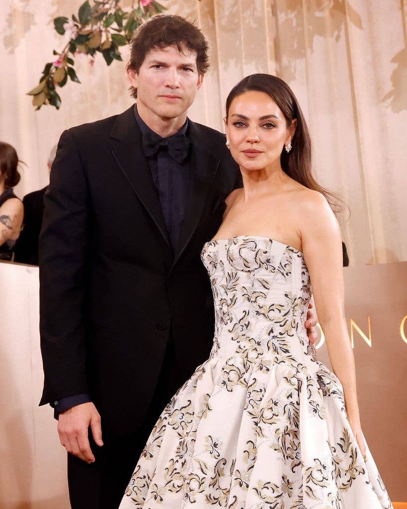 Ashton Kutcher and Mila Kunis at the Golden Globe Awards on January 11, 2026