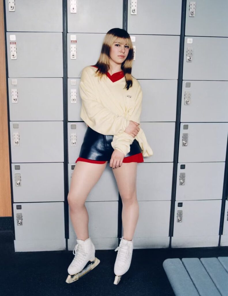 The Olympian Gold Medalist Alysa Liu wears Loewe sweaters and shorts throughout for W-Magazine. Photographs by Grace Ahlbom and Styled by Tori López - May 12, 2026