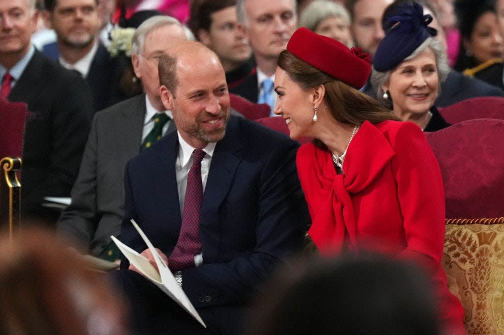 london, england march 10 prince william, prince of wales and catherine, princess of wales attend the commonwealth day service of celebration at westminster abbey on march 10, 2025 in london, england photo by aaron chown  wpa poolgetty images