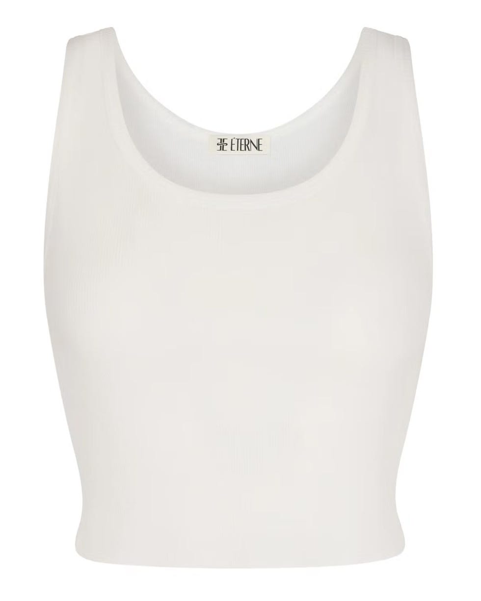 Cropped Scoop Neck Tank
