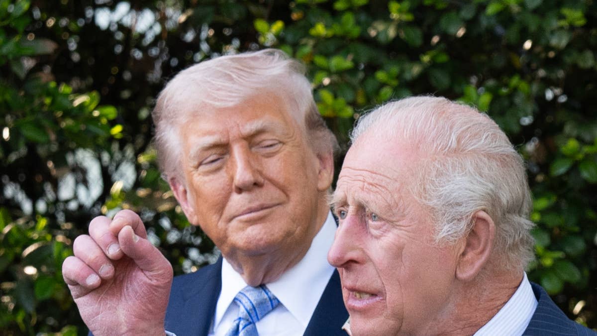 WASHINGTON, DC - APRIL 27: (NO UK SALES FOR 28 DAYS) U.S. President Donald Trump hosts King Charles III for afternoon tea at the White House on day one of their State Visit to the United States of America on April 27, 2026 in Washington, D.C. The visit will include stops at the nation's capital, New York City, and Virginia, arranged to celebrate the United States of America's 250th anniversary of its independence. (Photo by Francis Dias/Pool - via Samir Hussein/WireImage)Francis Dias&sol;Pool - via Samir Hussein&sol;WireImage