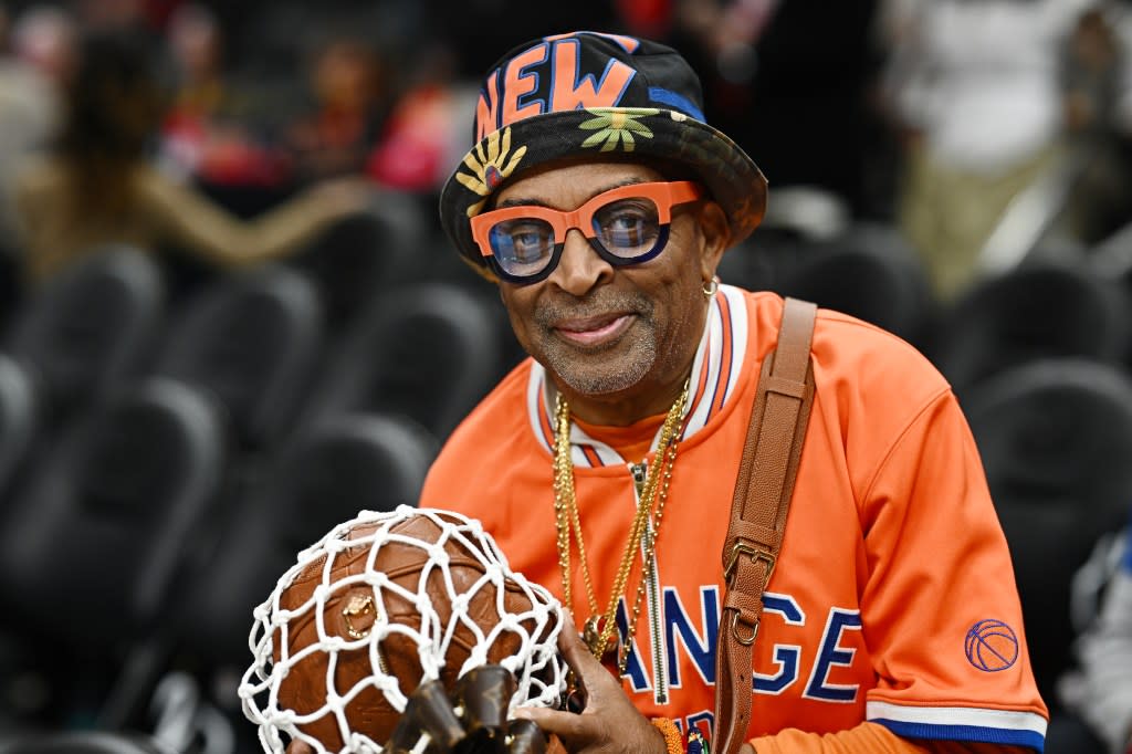 Spike Lee attends game six of the Eastern Conference first round playoffs between the New York Knicks and the Atlanta Hawks on April 30, 2026 in Atlanta, Georgia. (Photo by Paras Griffin/Getty Images) Getty Images