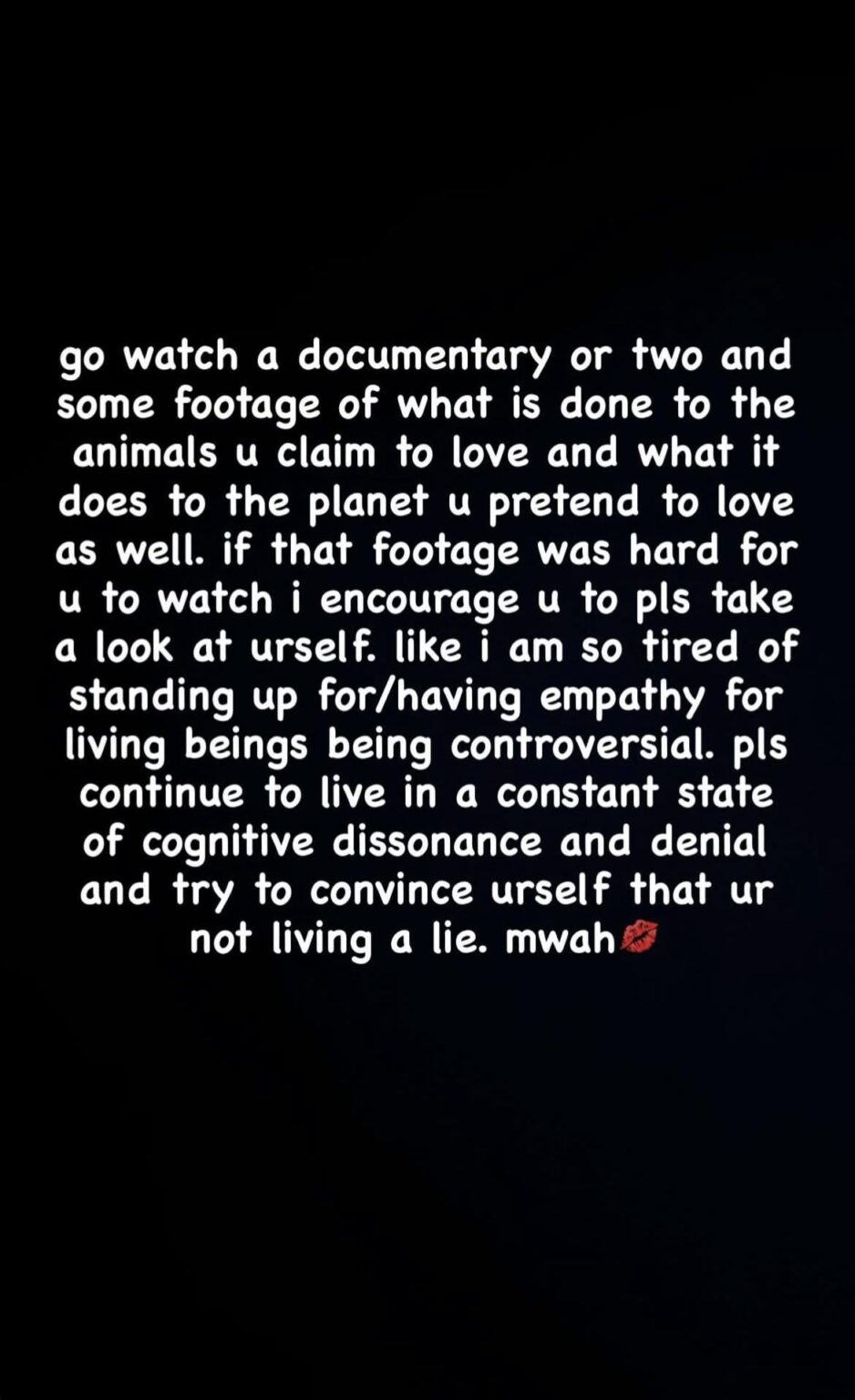 Billie Eilish addresses backlash after criticising people saying they love animals but eat meat: “pls continue to live in a constant state of cognitive dissonance denial and try to convince urself that ur not living a lie.”