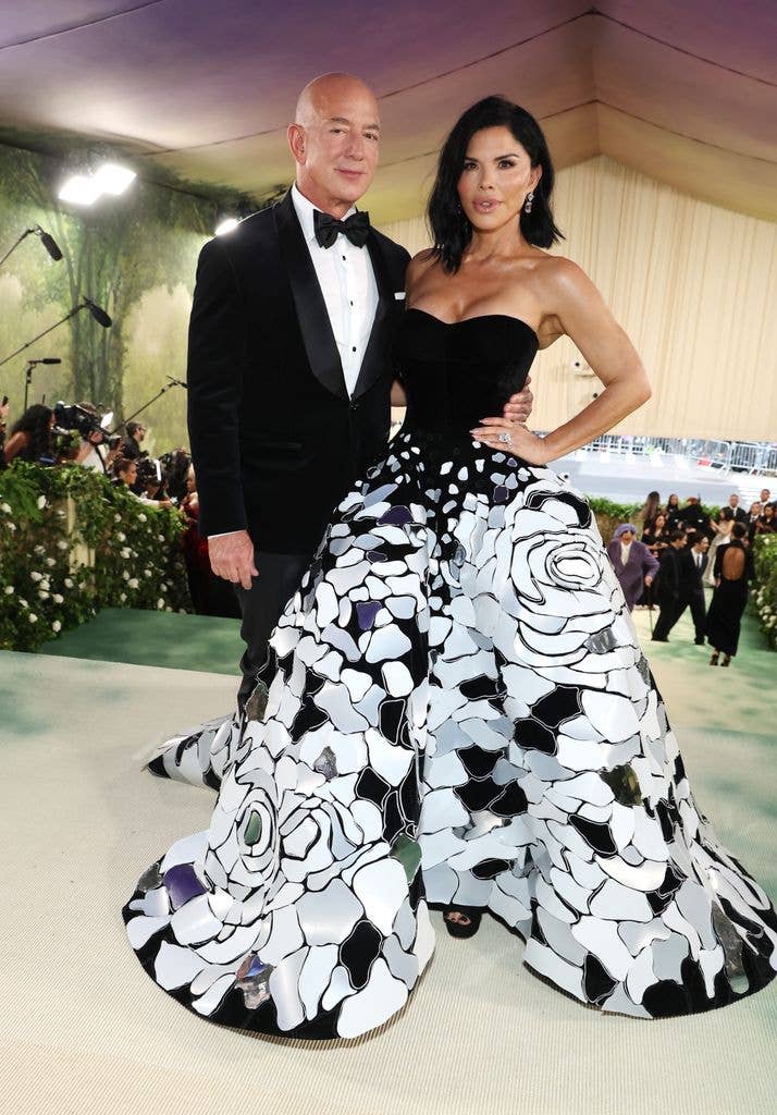 Jeff Bezos and Lauren Sanchez attend The 2024 Met Gala 