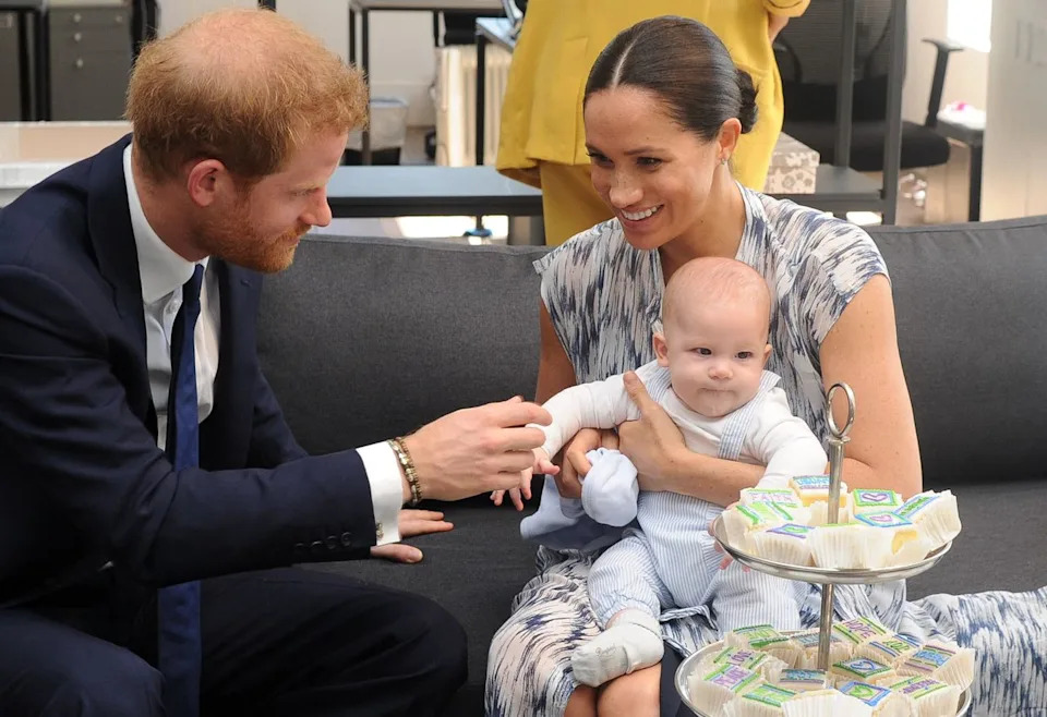 Prince Harry and Meghan Markle with their son Archie on a royal tour of South Africa in September 2019.Credit: Getty Images