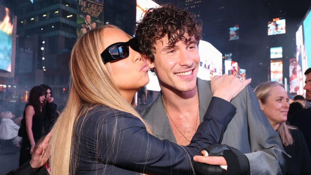 Shawn Mendes appears to be mesmerized with Mariah Carey’s presence at fashion show