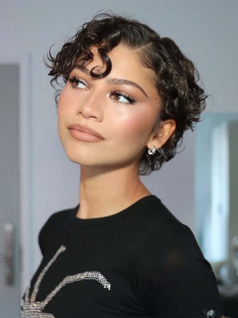 Zendaya getting ready for Spiderman press