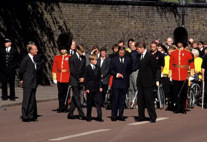 DIANA, PRINCESS OF WALESroyal, funeral procession, prince william, harry, charles Ref: 6336 www.capitalpictures.com sales@capitalpictures.com ©Capital