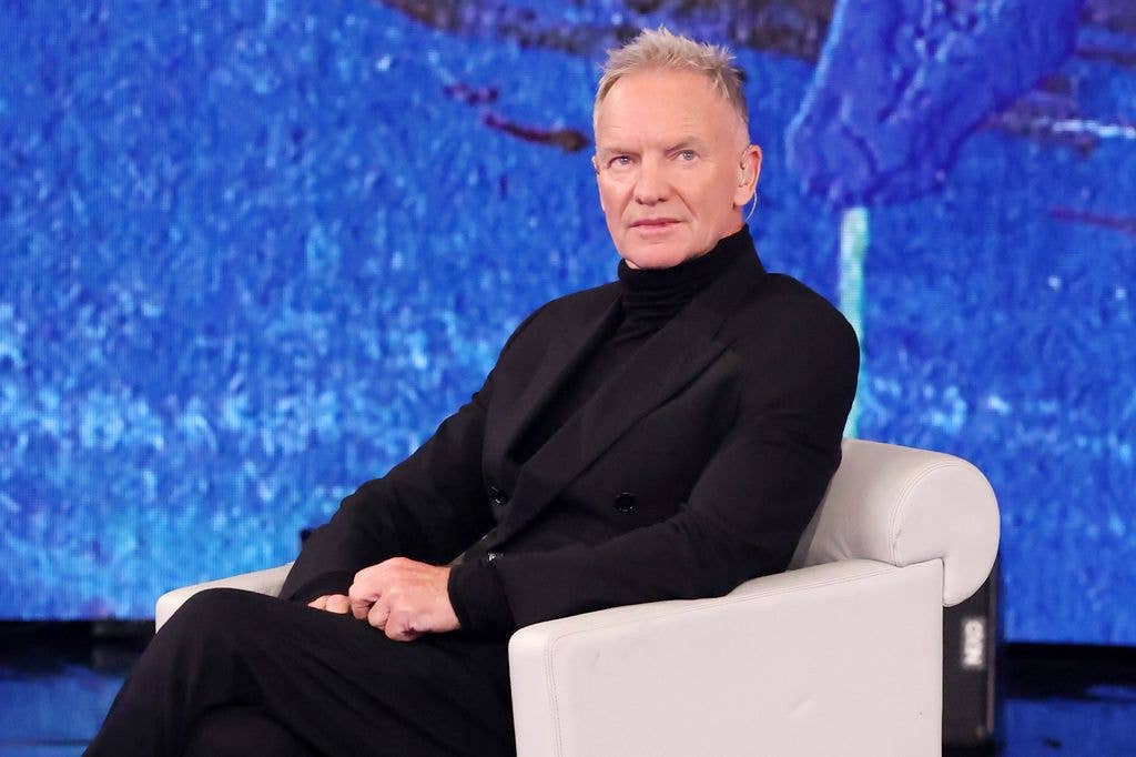 MILAN, ITALY - DECEMBER 08: Sting attends the "Che Tempo Che Fa" TV show at Nove Studios on December 08, 2024 in Milan, Italy. (Photo by Stefania D'Alessandro/Getty Images)