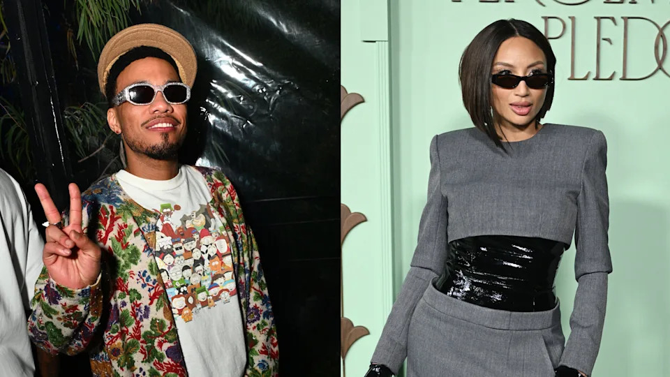 (L) Anderson .Paak attends h.wood Homecoming 2026 presented y DraftKings on February 07, 2026 in San Francisco, California. (R) Jeannie Mai at the 2026 Fifteen Percent Pledge Fundraising Gala held at Paramount Studios on February 07, 2026 in Los Angeles, California