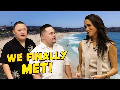 Meghan, Duchess of Sussex meets Australian social media influencers Sean and Marley