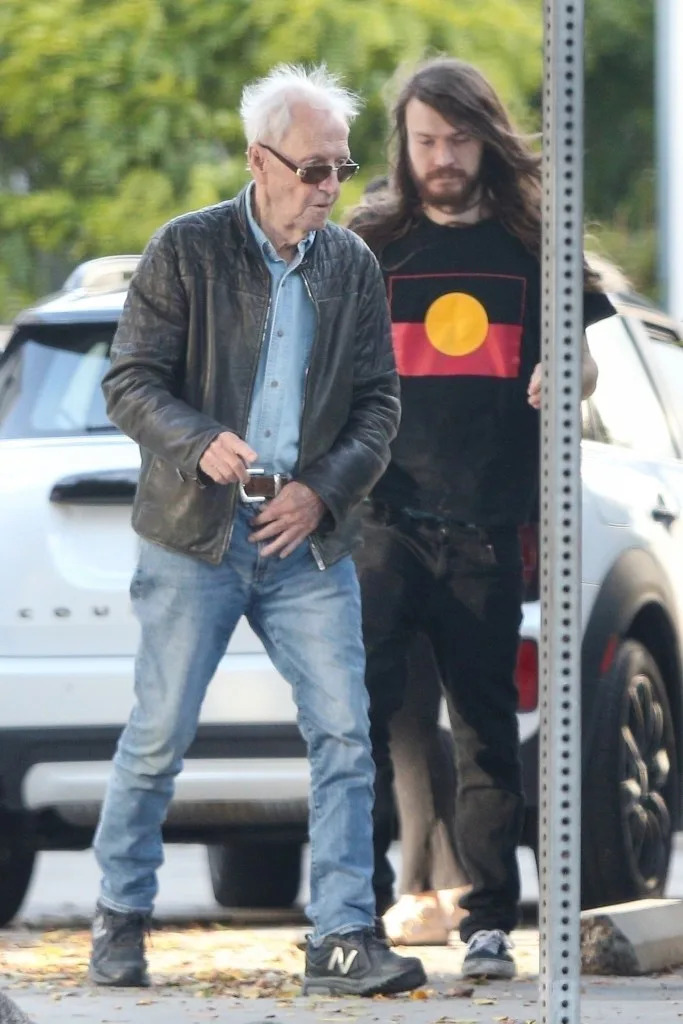 Paul Hogan with his troubled son Chance out for dinner in Los Angeles, May 2025. RF / BACKGRID