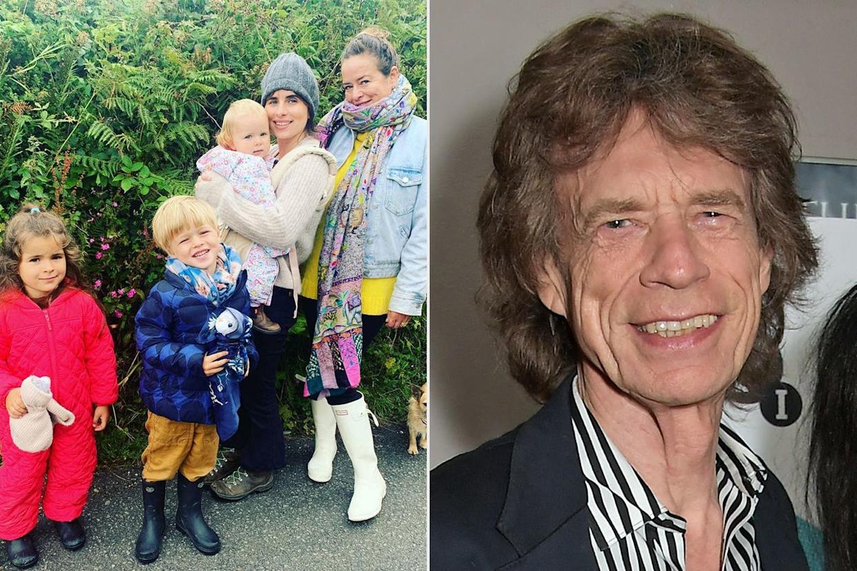 Jade Jagger, Assisi Jackson and their family ; Mick Jagger.Credit: Jade Jagger/ Instagram, Dave Benett/WireImage