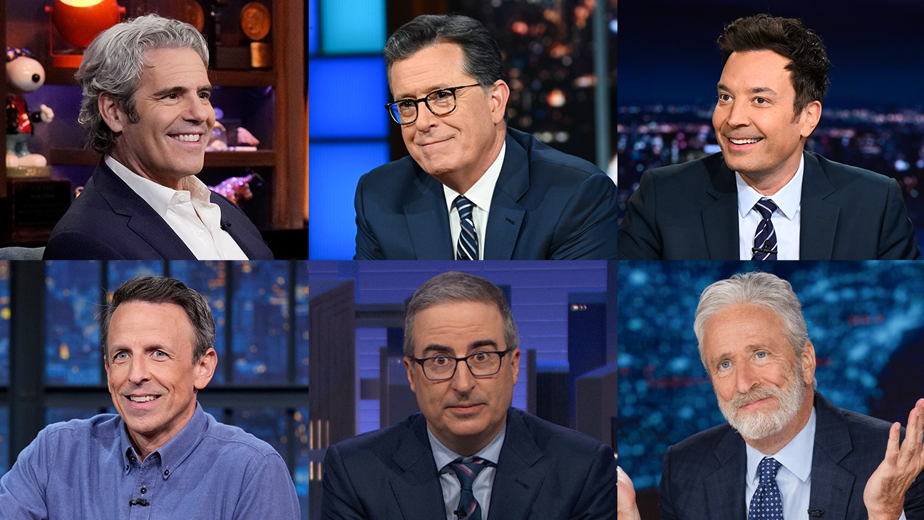 Andy Cohen Stephen Colbert Jimmy Fallon Seth Meyers John Oliver Jon Stewart