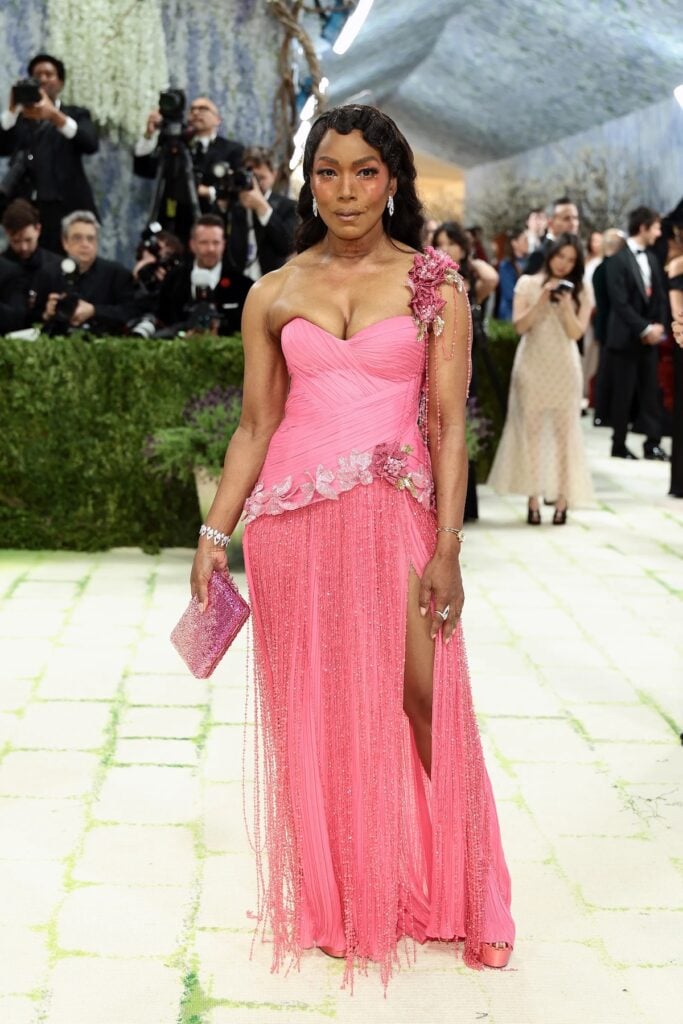 Angela Bassett in custom Prabal Gurung with floral detailing at the 2026 Met Gala red carpet