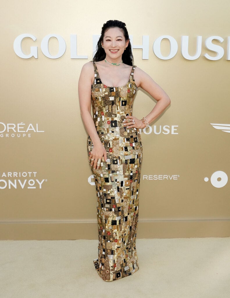 Arden Cho wearing Rahul Mishra Fall 2025 Couture embellished gown at the 2026 Gold Gala
