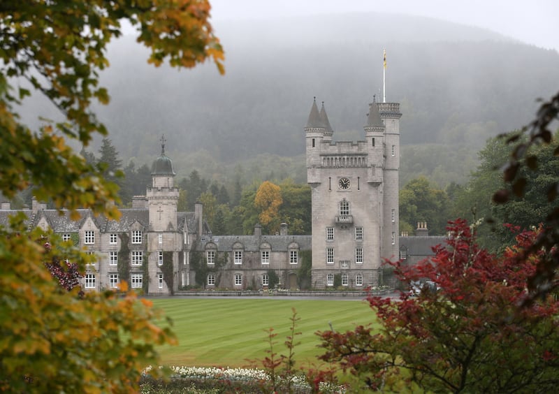 Balmoral Castle in the Aberdeenshire mist